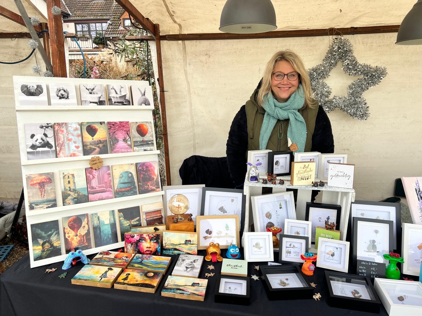 Collage mit Eindrücken vom Marktstand